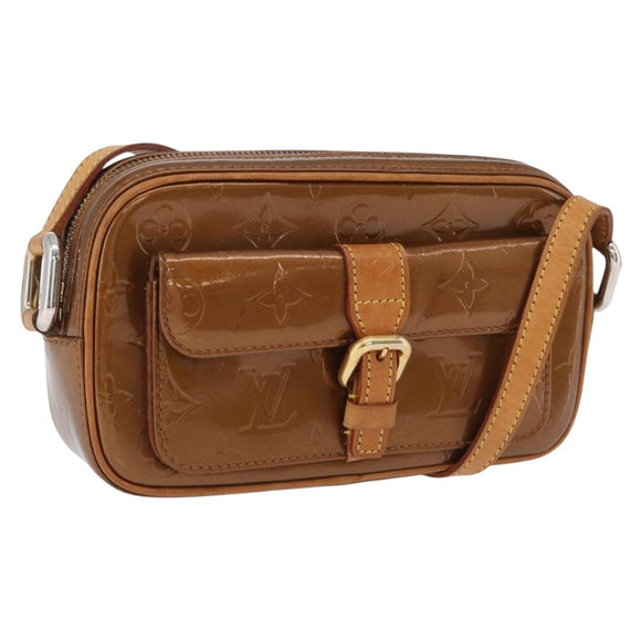 LOUIS VUITTON Monogram Vernis Christy MM Shoulder Bag Bronze M91109 Auth gh2403