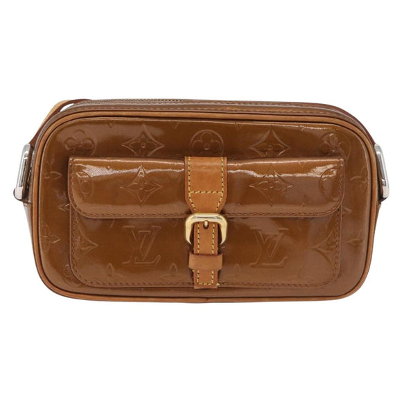 LOUIS VUITTON Monogram Vernis Christy MM Shoulder Bag Bronze M91109 Auth gh2403
