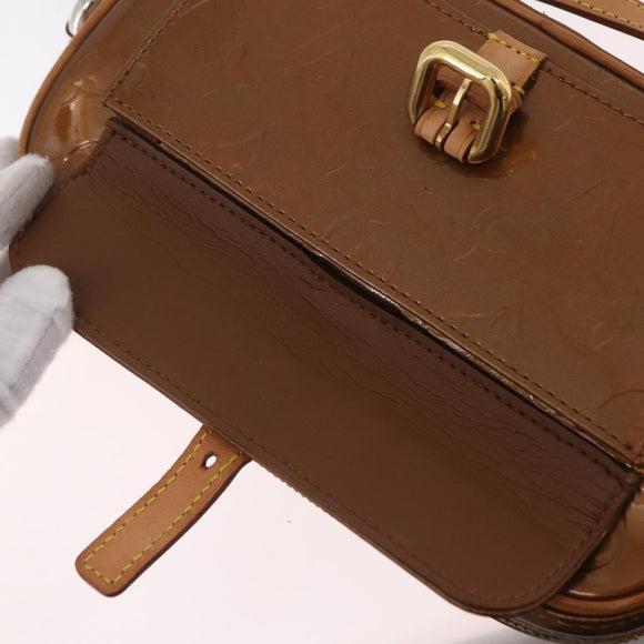 LOUIS VUITTON Monogram Vernis Christy MM Shoulder Bag Bronze M91109 Auth gh2403