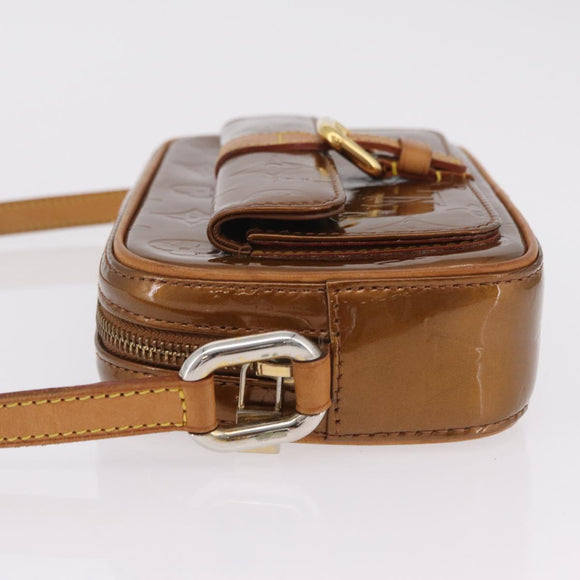 LOUIS VUITTON Monogram Vernis Christy MM Shoulder Bag Bronze M91109 Auth gh2403