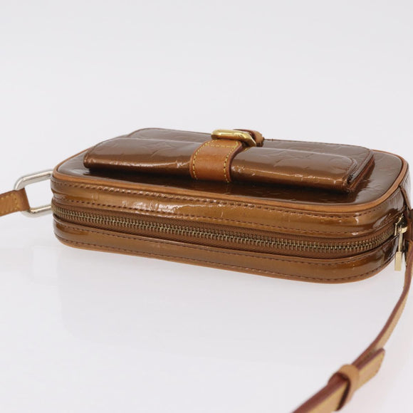 LOUIS VUITTON Monogram Vernis Christy MM Shoulder Bag Bronze M91109 Auth gh2403
