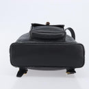 GUCCI Bamboo Backpack Leather Black Gold Tone 003 2034 0030 Auth gh2404-5