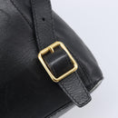 GUCCI Bamboo Backpack Leather Black Gold Tone 003 2034 0030 Auth gh2404-19
