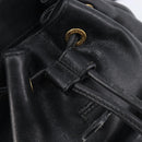 GUCCI Bamboo Backpack Leather Black Gold Tone 003 2034 0030 Auth gh2404-22