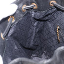 GUCCI Bamboo Backpack Leather Black Gold Tone 003 2034 0030 Auth gh2404-26
