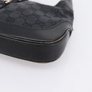 GUCCI GG Canvas Jackie Hand Bag Black 001 3735 Auth gh2405-8