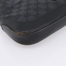 GUCCI GG Canvas Jackie Hand Bag Black 001 3735 Auth gh2405-15