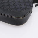 GUCCI GG Canvas Jackie Hand Bag Black 001 3735 Auth gh2405-16