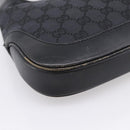 GUCCI GG Canvas Jackie Hand Bag Black 001 3735 Auth gh2405-17