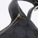 GUCCI GG Canvas Jackie Hand Bag Black 001 3735 Auth gh2405-9