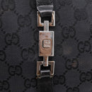 GUCCI GG Canvas Jackie Hand Bag Black 001 3735 Auth gh2405-18