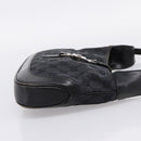GUCCI GG Canvas Jackie Hand Bag Black 001 3735 Auth gh2405-4