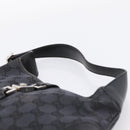 GUCCI GG Canvas Jackie Hand Bag Black 001 3735 Auth gh2405-14
