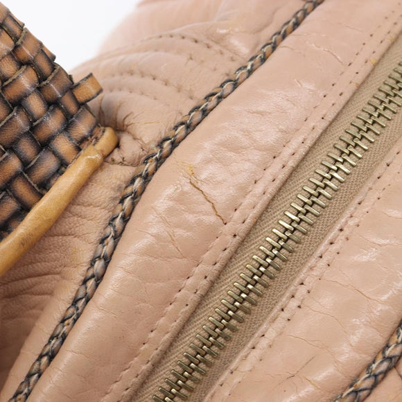 FENDI Spy Bag Hand Bag Leather Pink Gold Tone 8BL078 Auth gh2406