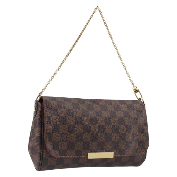 LOUIS VUITTON Damier Ebene Favorit MM Shoulder Bag M41129 LV Auth gh2407