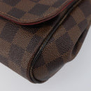 LOUIS VUITTON Damier Ebene Favorit MM Shoulder Bag M41129 LV Auth gh2407-15
