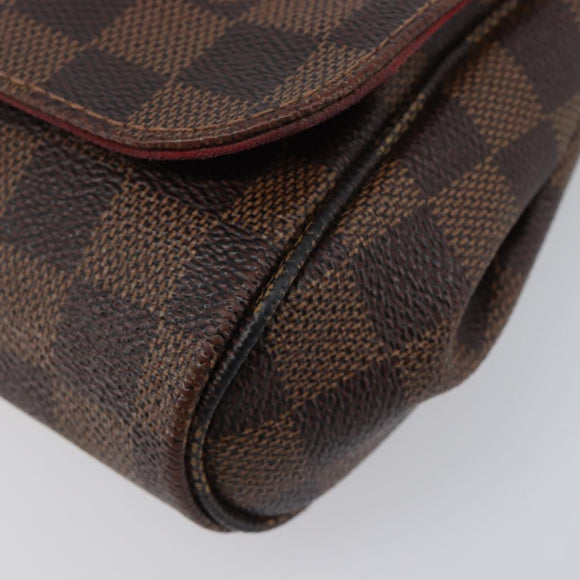 LOUIS VUITTON Damier Ebene Favorit MM Shoulder Bag M41129 LV Auth gh2407
