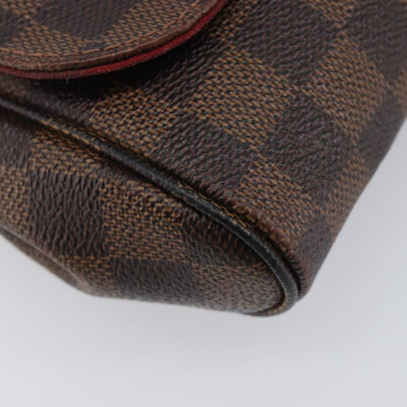 LOUIS VUITTON Damier Ebene Favorit MM Shoulder Bag M41129 LV Auth gh2407