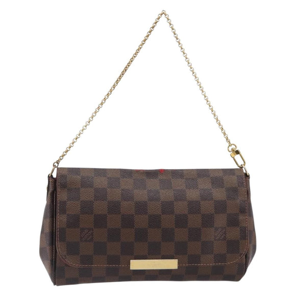 LOUIS VUITTON Damier Ebene Favorit MM Shoulder Bag M41129 LV Auth gh2407
