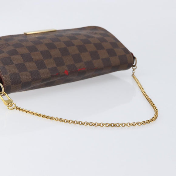 LOUIS VUITTON Damier Ebene Favorit MM Shoulder Bag M41129 LV Auth gh2407