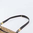 Christian Dior Trotter Canvas Shoulder Bag Brown Gold Tone Auth gh2408-14