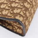 Christian Dior Trotter Canvas Shoulder Bag Brown Gold Tone Auth gh2408-19