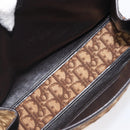 Christian Dior Trotter Canvas Shoulder Bag Brown Gold Tone Auth gh2408-12
