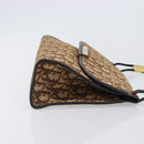 Christian Dior Trotter Canvas Shoulder Bag Brown Gold Tone Auth gh2408-3