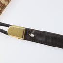 Christian Dior Trotter Canvas Shoulder Bag Brown Gold Tone Auth gh2408-9