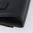 Salvatore Ferragamo Vala Chain Shoulder Bag Leather Black Gold Tone Auth gh2409-14