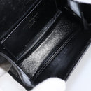Salvatore Ferragamo Vala Chain Shoulder Bag Leather Black Gold Tone Auth gh2409-18