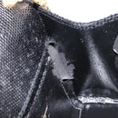 Salvatore Ferragamo Vala Chain Shoulder Bag Leather Black Gold Tone Auth gh2409-20