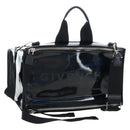 GIVENCHY Pandora Shoulder Bag Patent Black Silver Auth gh2410A-1