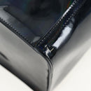 GIVENCHY Pandora Shoulder Bag Patent Black Silver Auth gh2410A-10