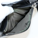 GIVENCHY Pandora Shoulder Bag Patent Black Silver Auth gh2410A-20