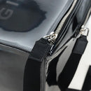 GIVENCHY Pandora Shoulder Bag Patent Black Silver Auth gh2410A-21