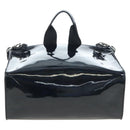 GIVENCHY Pandora Shoulder Bag Patent Black Silver Auth gh2410A-2