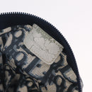 Christian Dior Trotter Canvas Hand Bag Nylon Navy Silver Auth gh2416-17