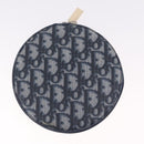 Christian Dior Trotter Canvas Hand Bag Nylon Navy Silver Auth gh2416-23