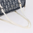 Christian Dior Trotter Canvas Hand Bag Nylon Navy Silver Auth gh2416-7