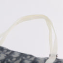 Christian Dior Trotter Canvas Hand Bag Nylon Navy Silver Auth gh2416-8