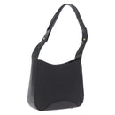 CELINE C Macadam Canvas Shoulder Bag Black Gold Auth gh2417V-1