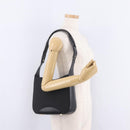 CELINE C Macadam Canvas Shoulder Bag Black Gold Auth gh2417V-24