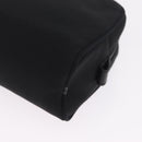 Salvatore Ferragamo Chain Shoulder Bag Canvas Black Silver Auth gh2418-11