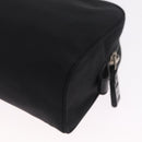 Salvatore Ferragamo Chain Shoulder Bag Canvas Black Silver Auth gh2418-13