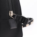 Salvatore Ferragamo Chain Shoulder Bag Canvas Black Silver Auth gh2418-14