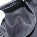 Salvatore Ferragamo Chain Shoulder Bag Canvas Black Silver Auth gh2418-20
