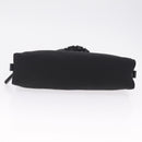 Salvatore Ferragamo Chain Shoulder Bag Canvas Black Silver Auth gh2418-9