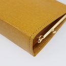 Burberrys Coin Purse Leather Yellow Gold Auth gh2419A-10