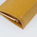 Burberrys Coin Purse Leather Yellow Gold Auth gh2419A-11